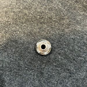 Pandora white “looking glass” murano glass bead